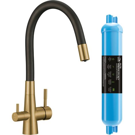 Grifo para fregadero con caño flexible + filtro mineralizador Riveco Laveo (1/5)