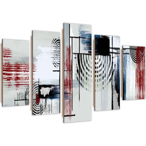 Quadro deco panel 5 parti, Scudi - 150x100 (1/5)