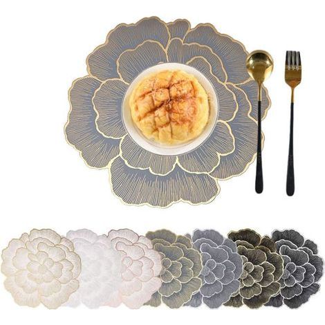 Creative heat-resistant non-slip table runner set, decorative home insulation mat, 8 pieces.
