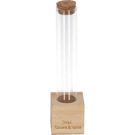 Porte-fleurs Séchées en Bois Certifié FSC Support Décoratif 16 Trous - 24 x 4 x 4 cm - PANGIVO (1/2)