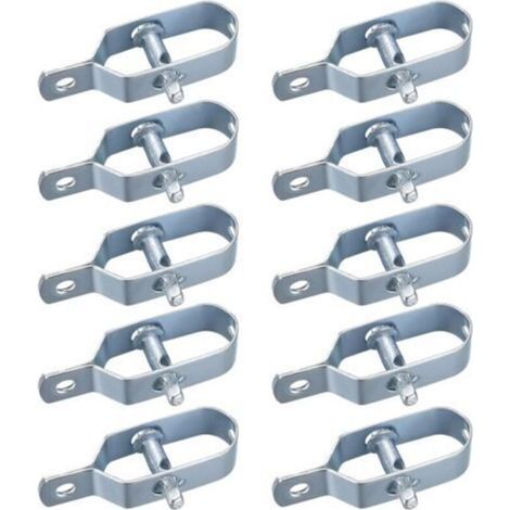 10 Pièces Tendeur Grillage, Tendeur de Clôture, Tendeurs à Fil Barbelé, Kit de Connecteurs Tendeur de Corde pour Fil de Tension (Couleur argent) (1/5)