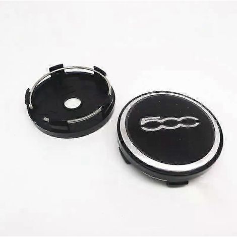 4 enjoliveurs centraux de 60 mm compatibles avec Fiat 500, Punto, Stilo, Assassin, Ducato, Freemont, 124 et 600. Protection anti-poussière. (1/4)