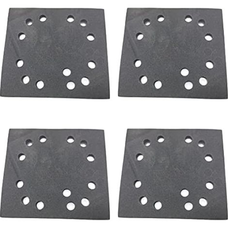 Lot de 4 tampons et abrasifs SPD18 1/4 feuille de ponçage carré à 8 trous pour Dewalt 151280-00, 151284-00SV (1/2)