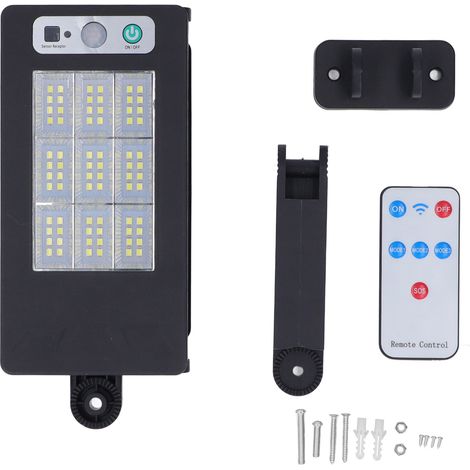 Luminaire solaire extérieur 264 LED avec télécommande, 3 modes d'éclairage pour rue et jardin (1/5)