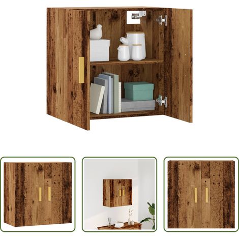 vidaXL Altholzoptik - Wandschrank Altholz-Optik 60x31x60 cm Holzwerkstoff (1/5)