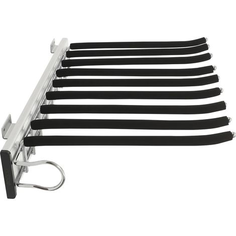 Porte-pantalons, Design gain de place, Capacité de 9 tiges, noir (1/2)