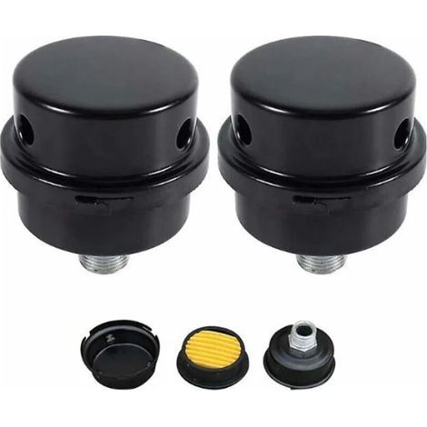 2pcs 3/8" External Thread Metal Housing 16mm Air Compressor Filter Silencer (1/5)
