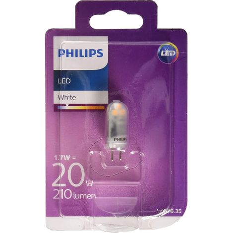 Philips Lighting 8718696797730 LED Capsule GY6.35 1,7-20W WH 12V 1BC/6, 1 W, Bianco [Classe di efficienza energetica A++] (1/2)