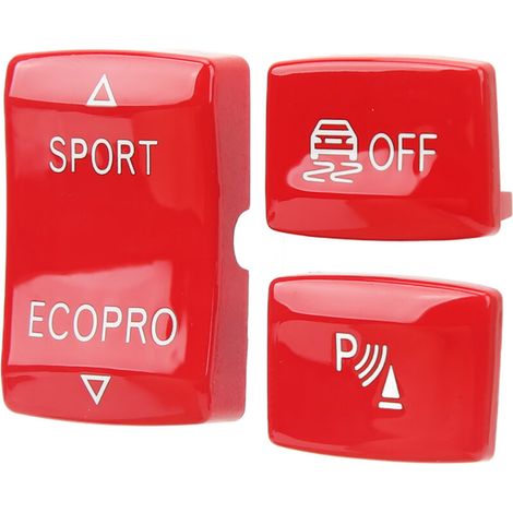 Kit de Boutons de Vitesse, Interrupteur Antidérapant ESP, Bouton Sport, Capteur, clé de Remplacement pour F20 F21 F22 F23 pour Série 1, Série 2, Série 3, Série 4 (Rouge). (1/5)