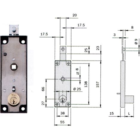 Serratura Basculante D25X14 643150 ISEO