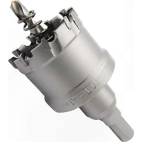 Découpeur de métaux bi-métal robuste, 40 mm (1-9/16"), pointe en carbure de tungstène, outil de perçage acier inoxydable pour usage industriel professionnel. (1/5)