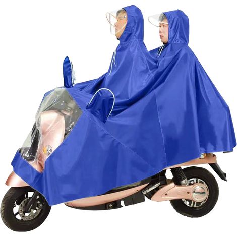 Poncho de moto en tissu Oxford, imperméable et imperméable pour le cyclisme et les activités de plein air, bleu (1/5)