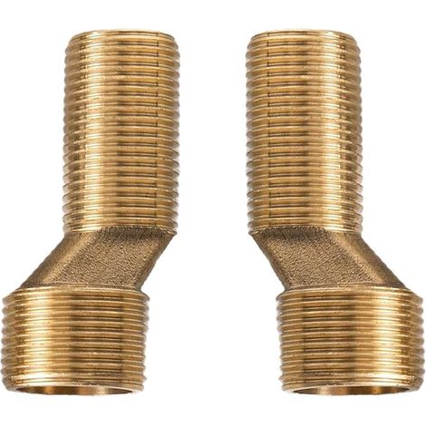 Adaptateur de robinet de douche en 2 pièces avec bras pivotant, connecteur en laiton 3/4" à 1/2" pour robinets de salle de bain