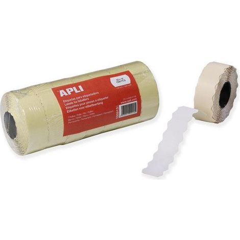 Etiquettes pour pince - AGIPA - 22x12 mm - Blanc - Lot de 7x1500 - Compatible Meto, Open/Blitz, Swing (1/2)