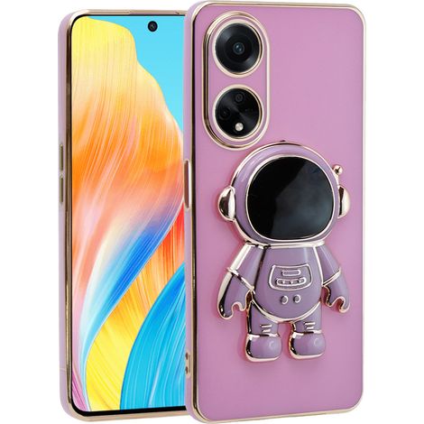Coque Astronaute violette pour Oppo A58 4G