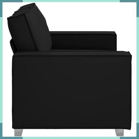 Canapé - 4105050 - 2 places - Tissu noir - 160 x 80 x 84 cm (1/5)