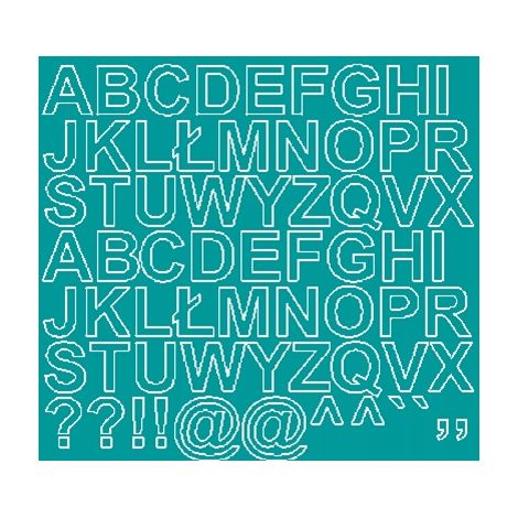 Lettere adesive autoadesive 2,5 cm, turchese opaco