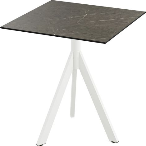 Table de Bistrot Infinity Tripod avec Piètement Blanc et Plateau HPL 70 x 70 cm - Veba