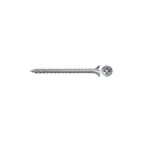Fischer 100x Power-Fast II FPF II CZF 3,5 x 40 mm BC Testa svasata con impronta PZ2 filettatura piena zincata blu passivata - 670068