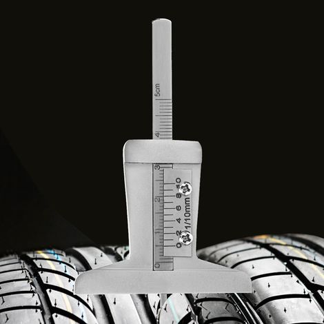 Profiltiefenmesser aus Edelstahl für Pkw, Lkw und Motorräder (0-10 mm) (1/5)