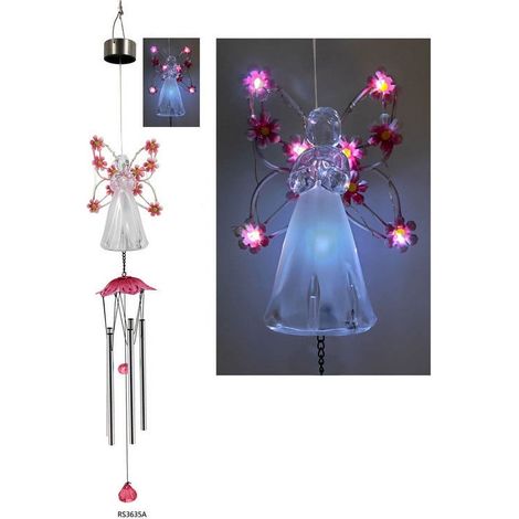 Guirlande Lumineuse Solaire Ange - Clochette Éolienne Extérieure pour Jardin Cour Balcon - 1 Pièce (1/3)