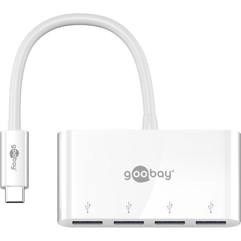 Goobay 66274 base para portátil y replicador de puertos Alámbrico USB 3.2 Gen 1 (3.1 Gen 1) Type-C Blanco (1/5)