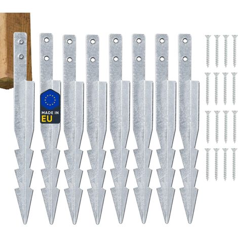 Kit ancrage balançoire 8 pièces Acier galvanisé S355 Fabriqué en EU, acier S355 galvanisé résistant à la corrosion, fixation solide avec vis pour aire de jeux et portique (1/5)