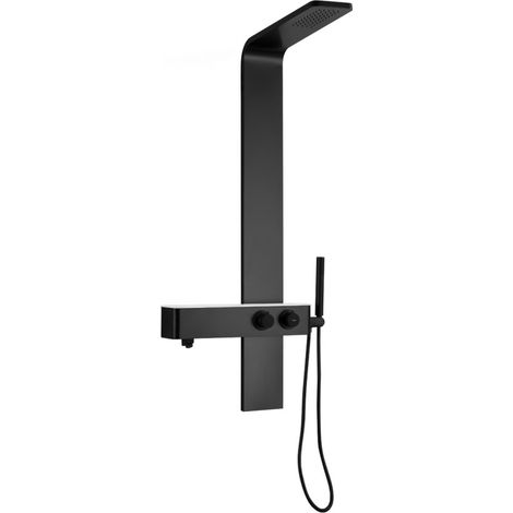 Mexen Sund Duschpanel, schwarz - 7620-02-70