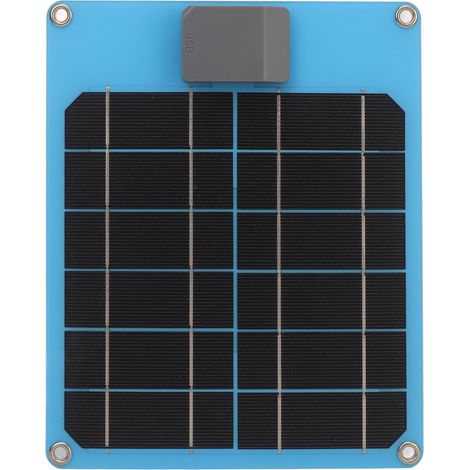 Panneau Solaire 5W 5V Monocristallin Chargeur Batterie Kit pour Voiture Bateau Caravane Camping-Car Bleu (1/5)