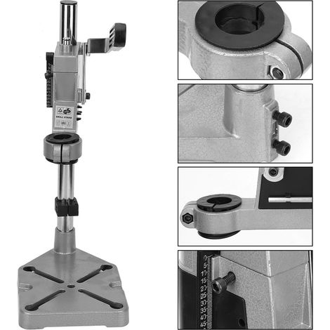 Multifunktionaler Tischbohrständer mit einlochiger Aluminiumbasis (1/3)
