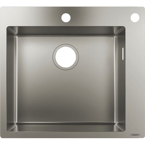 S712-F450 Fregadero empotrado 450 con 2 orificios para grifería acero inoxidable (1/4)