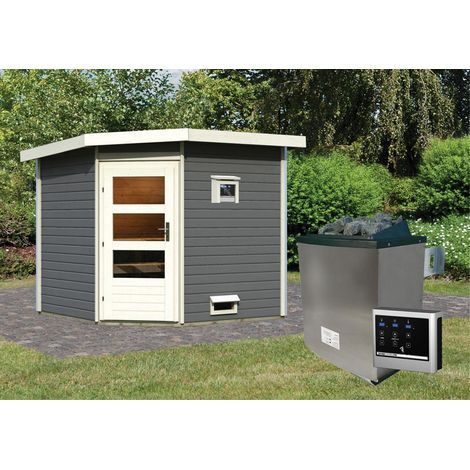 SH Heikki, 9kW ext.Strg. moderne Tür, terragrau