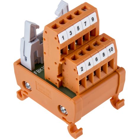 Module d'interface HE10 10 Contacts, Mâle, Montage sur Rail DIN ( Prix pour 1 )