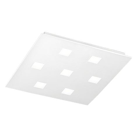 Plafonnier Carré En Métal Blanc, Design Moderne 7 Lumières Gx53, Éclairage Intérieur Élégant Et Minimal, 59,5X59,5 Cm - Perenz, Haute Qualité (1/3)