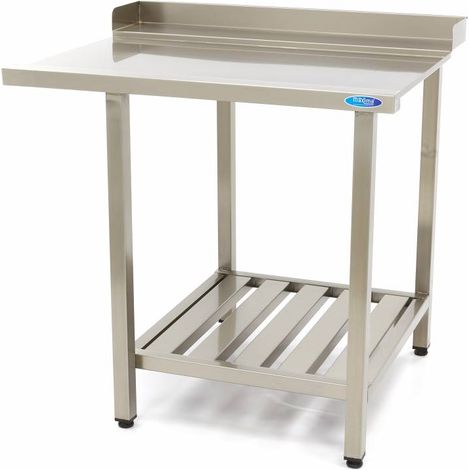 Table Lave-Vaisselle - 70 x 75 cm - Droite - avec Dosseret + Étagère - Maxima