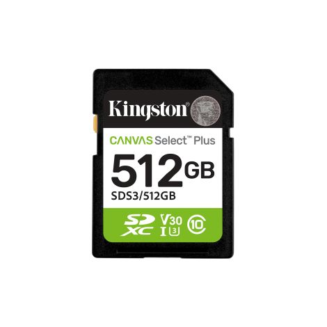 512 GB SDXC Canvas Select Plus Gen3 150 MB/s C10 UHS-I U3 V30