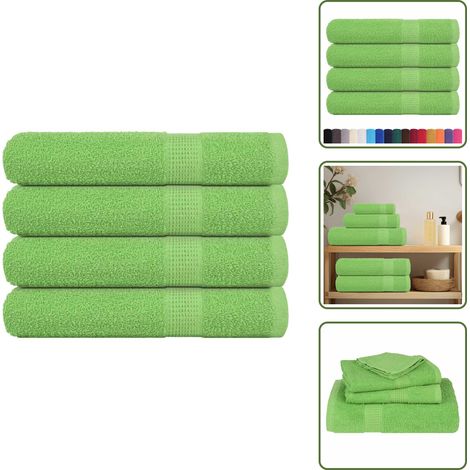 vidaXL Saunatücher 4 Stk. Apfelgrün 80x200 cm 360 g/m² 100% Baumwolle (1/5)