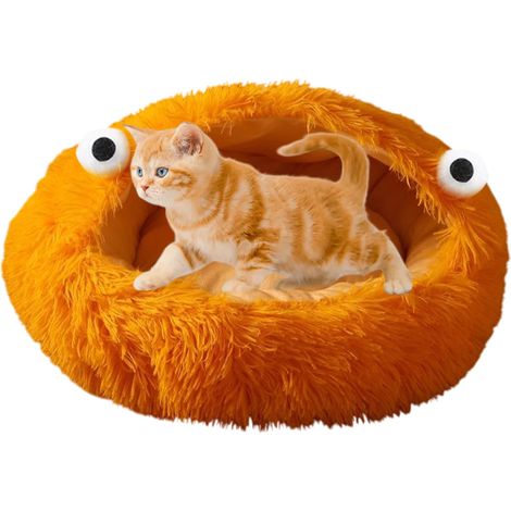 Niche Pour Animal De Compagnie - Forme Coquillage - Doublure Microfibre Flanelle - Chauffante Par Réflexion Thermique - Lavable En Machine - 1 Pièce (1/5)