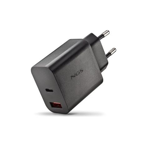 Cargador de Pared GaN NGS Era 30W/ 1xUSB Tipo-C/ 1xUSB/ 30W