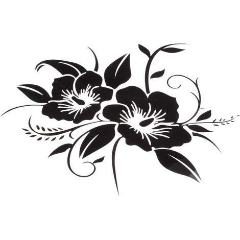 16 x 15,6 cm Blumenmuster-Stoßstangendekoration für Motorrad und Auto
