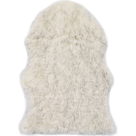 Tapis 60x90 Peau de mouton synthétique Mélange de gris (1/4)