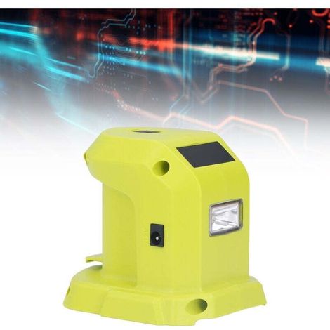 Adaptateur convertisseur de batterie lithium-ion, deux ports USB avec voyants LED pour Ryobi P743 18 V 14,4 V