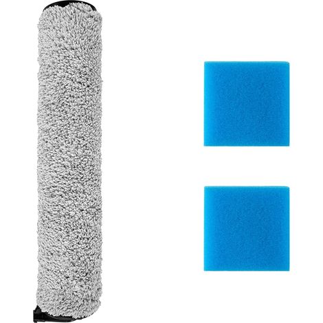 Kit d'Accessoires pour NEW400 Aspirateur-Laveur sans Fil Eau et Poussière - Comprend 2 Filtres en Coton et 1 Brosse à Rouleau