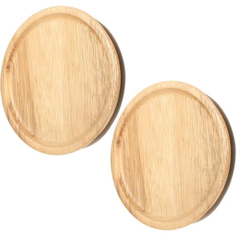 Couvercles pour bocaux Mason avec joint en silicone, couvercles de rangement étanches en bois de 70 mm