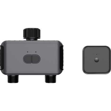 Tuya WiFi BT automatisches Bewässerungssystem für Garten, Balkon und Terrasse, Regensensor, 2-Zonen-Smart-Controller, Doppelsteckdose (1/5)