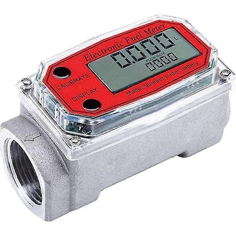 Débitmètre à turbine numérique 1 pouce avec affichage LCD numérique et compteur NPT, débitmètre de carburant pour la mesure de nouveaux (1/5)