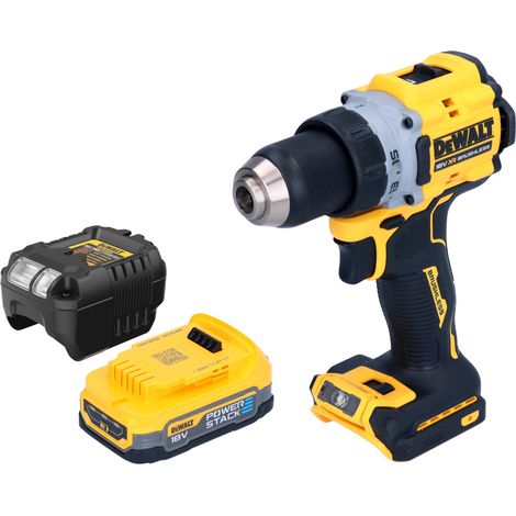 Trapano avvitatore a batteria DeWalt DCD 800 E1 18 V 90 Nm senza spazzole + 1x batteria Powerstack 1,7 Ah + caricatore (1/5)