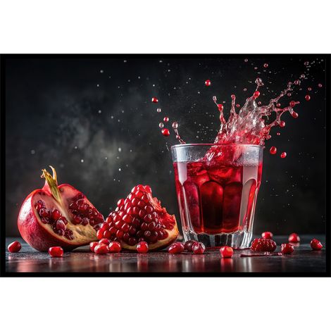 Affiche encadrée verres remplis de fleurs multicolores