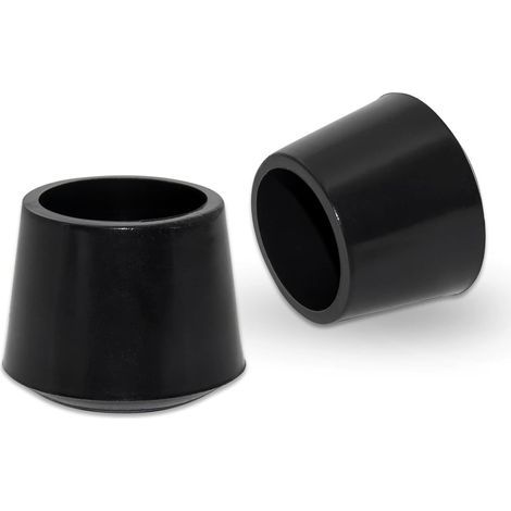 Juego de 4 protectores redondos antideslizantes de goma sintética para patas de silla, 30 mm, 3,0 cm de diámetro, negro (1/5)