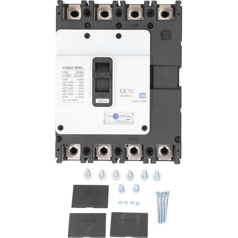Disjoncteur 4P 125A interrupteur-sectionneur protection batterie boîtier moulé MCCB pour moteur (1/5)